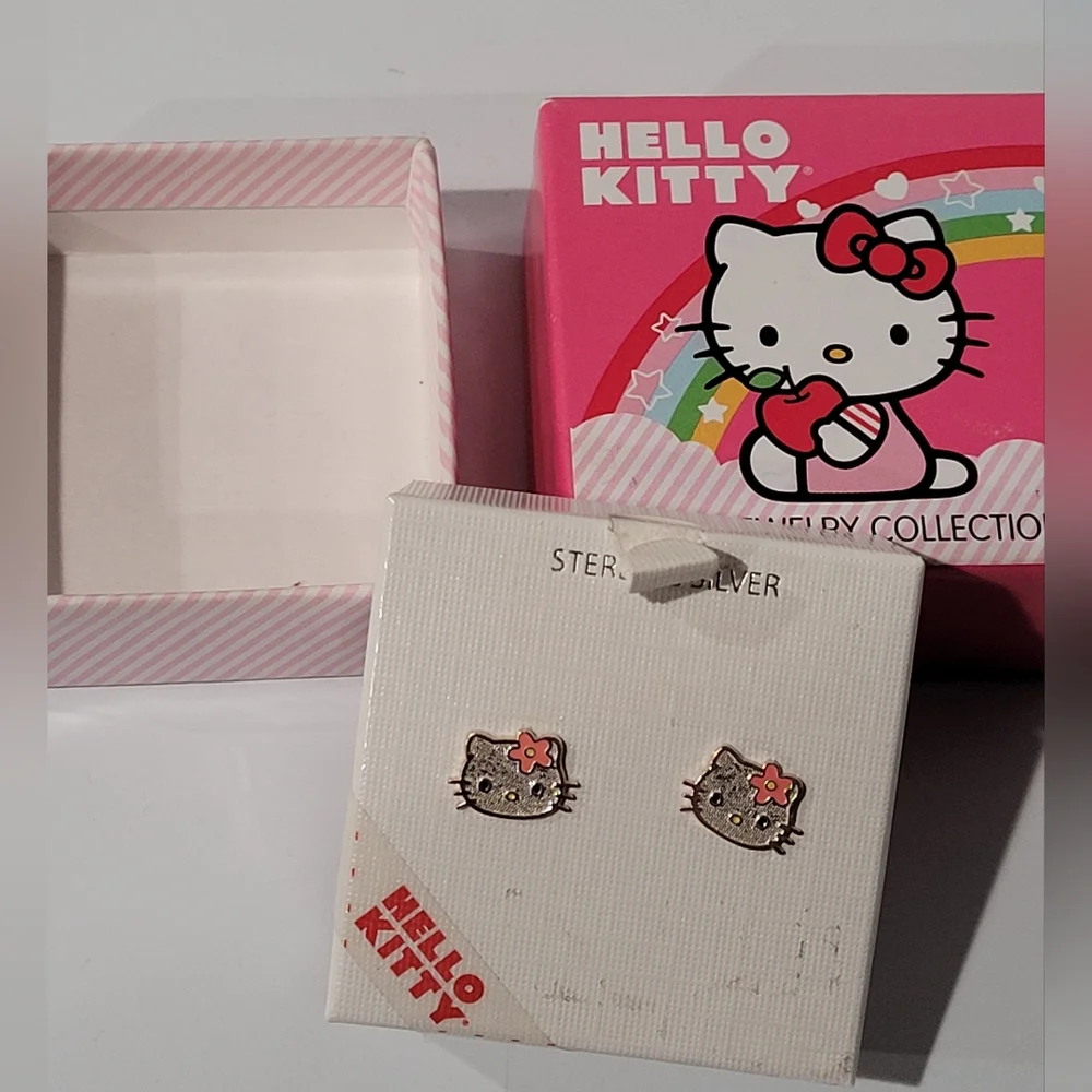 Hello Kitty Sterling Silver Earrings